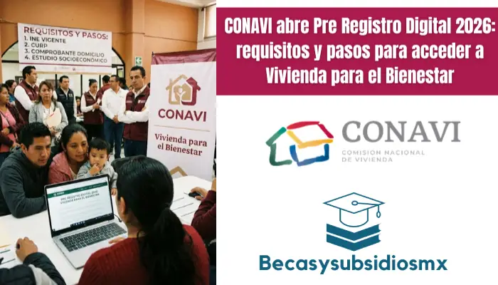 CONAVI abre Pre Registro Digital 2026: requisitos y pasos para acceder a Vivienda para el Bienestar