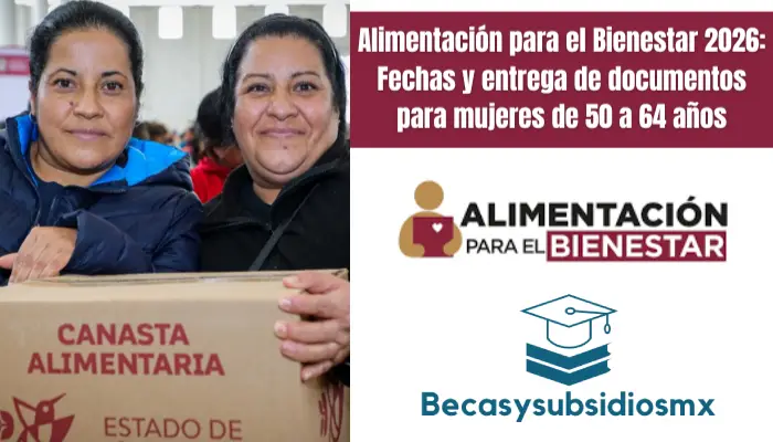 Alimentación para el Bienestar 2026: Fechas y entrega de documentos para mujeres de 50 a 64 años