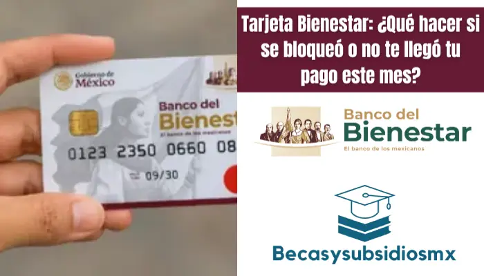 Tarjeta Bienestar: ¿Qué hacer si se bloqueó o no te llegó tu pago este mes?