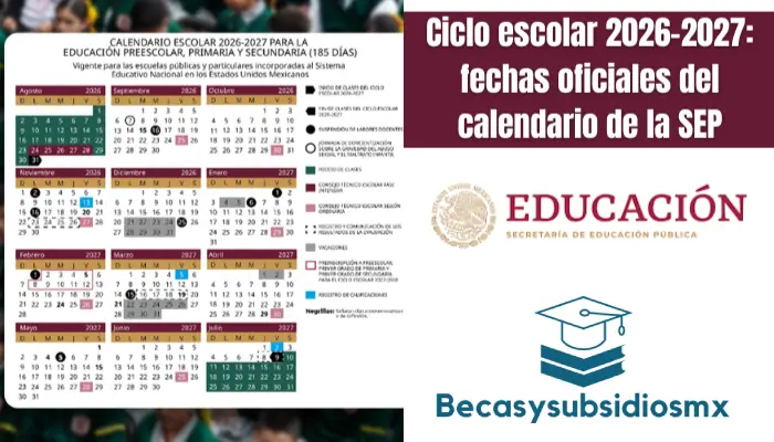 Ciclo escolar 2026-2027: fechas oficiales del calendario de la SEP