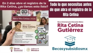 Todo lo que necesitas antes de que abra el registro de la Rita Cetina