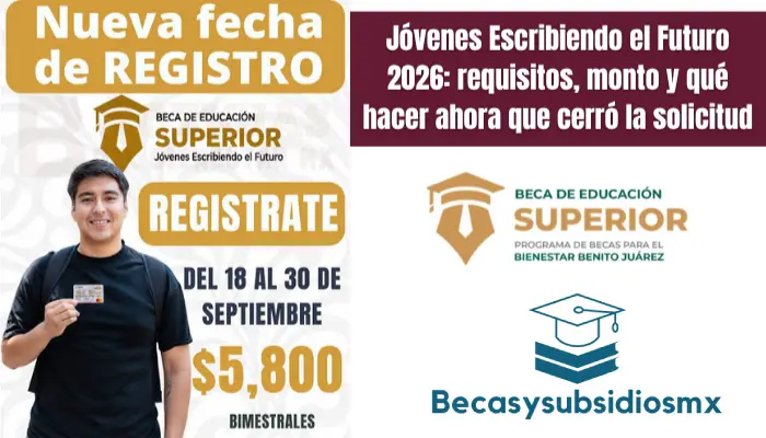 Jóvenes Escribiendo el Futuro 2026: requisitos, monto y qué hacer ahora que cerró la solicitud